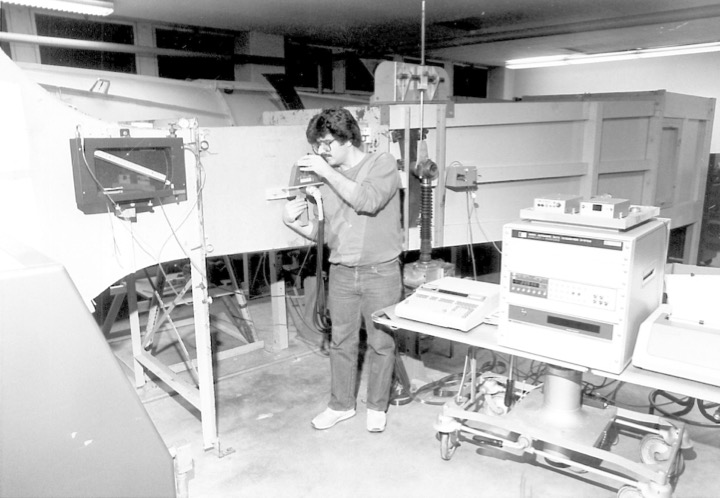 photo of wind tunnel in 1985