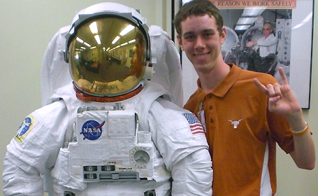 Peter Schulte with space suit