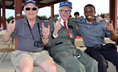 Professors Fowler and Mark at fly-off