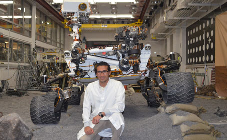 Payam Banazadeh with Curiosity rover