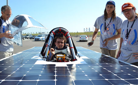 Benton Greene in solar car
