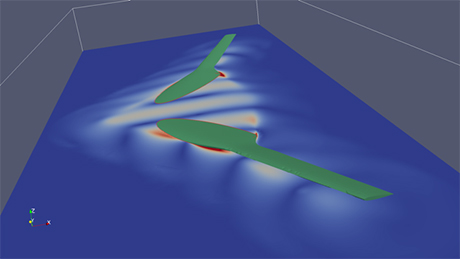 airplane wings simulation