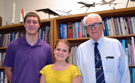 Hans Mark with Mars Mission student team