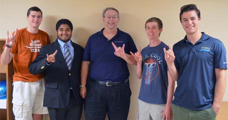 Alan Keisner with students
