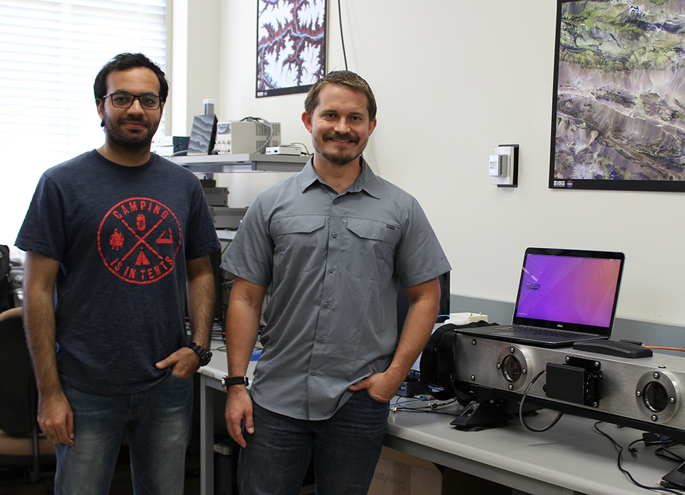 graduate students in radionavigation lab