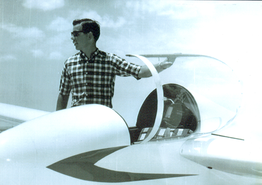 Tom McKnight and airplane