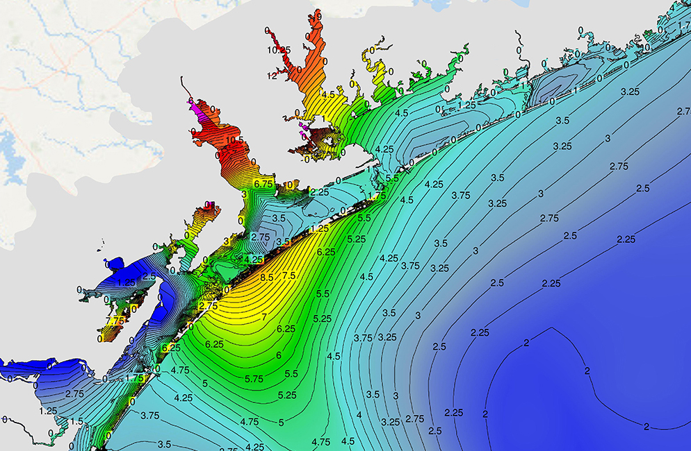 Hurricane Harvey storm surge model