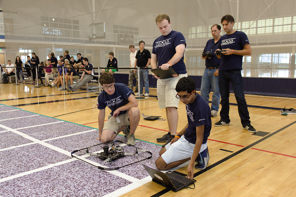 Texas Aerial Robotics team members at competition photo
