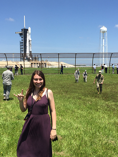 Alexis Zinni at launch site photo