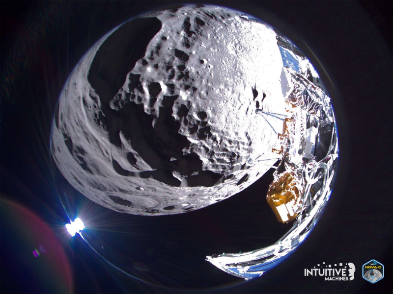 View of the moon from outerspace