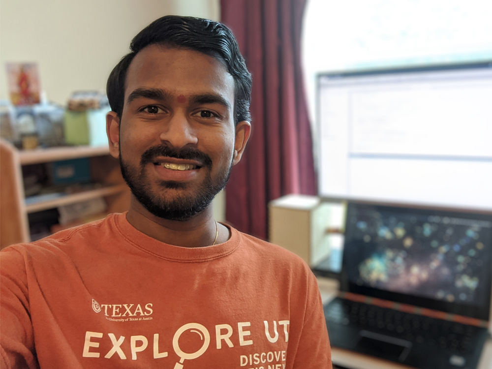 photo of siddarth kaki working from hom