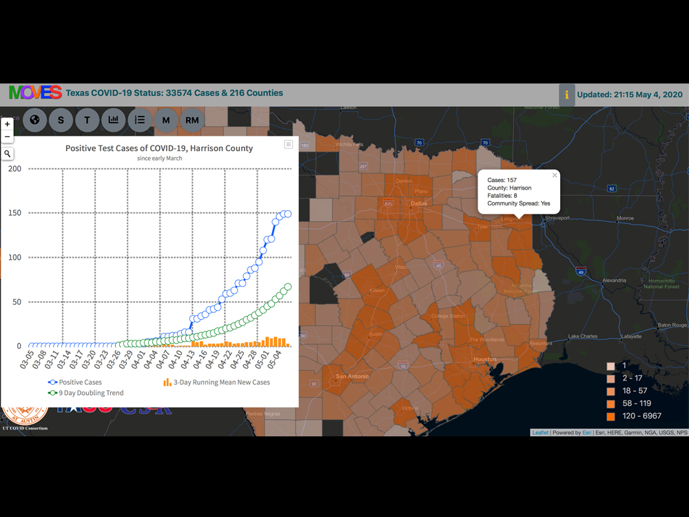 moves covid screen shot map image