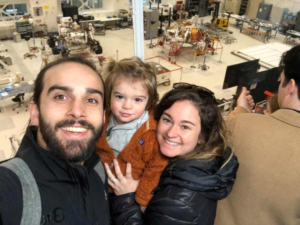 photo of rebekah siegfriedt with family and persy