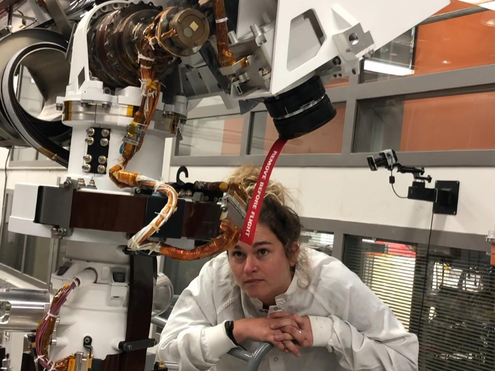 rebekah siegfriedt working on mars perseverance testbed