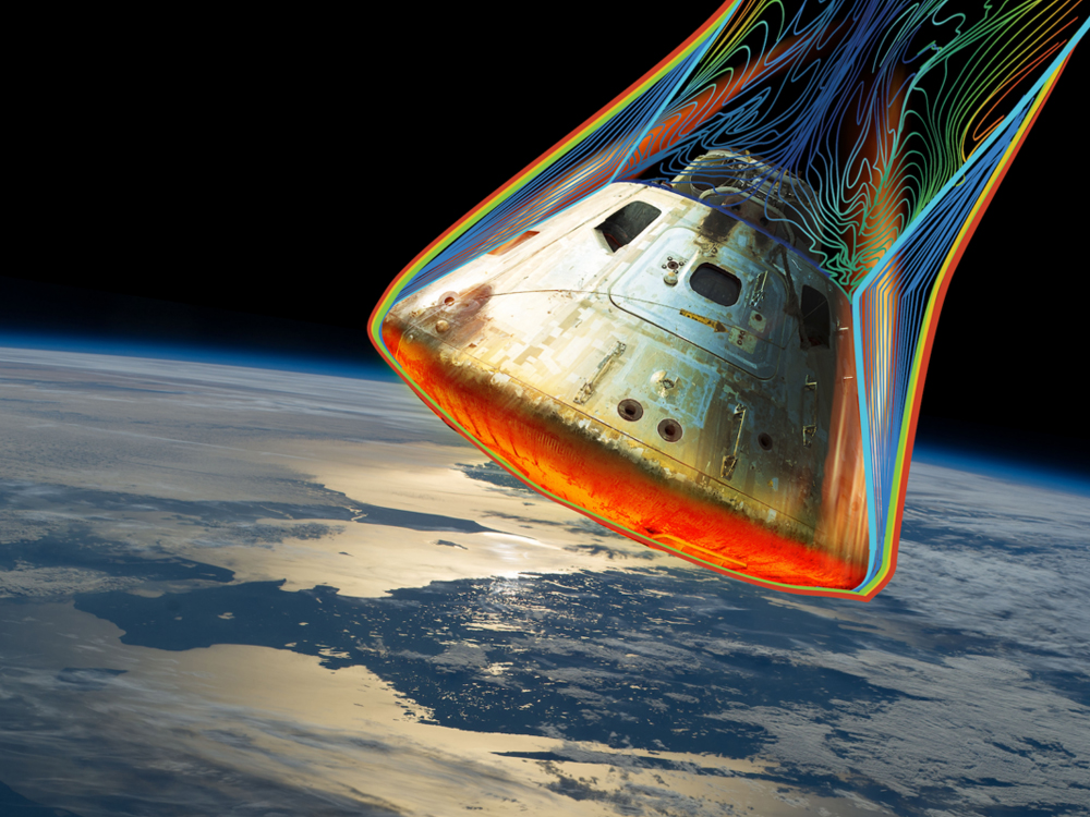 simulation of a space capsule