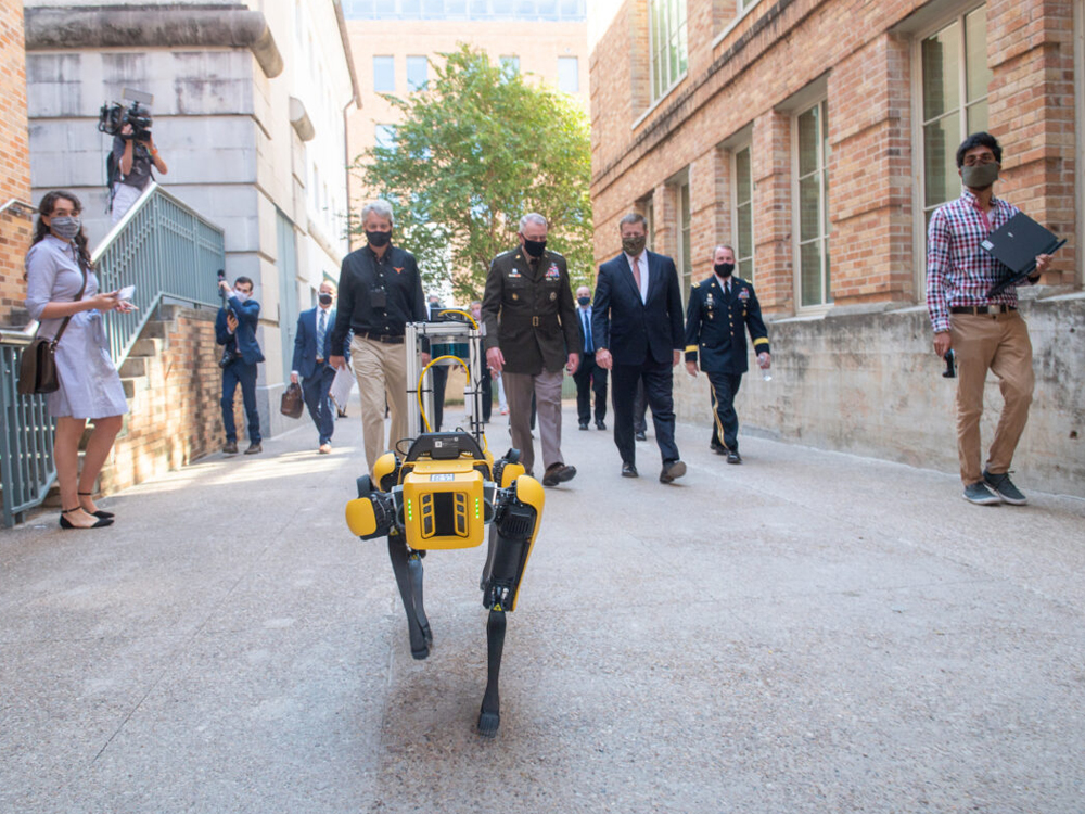 quadrupedal robot leads the way to anna hiss gym robotics facility