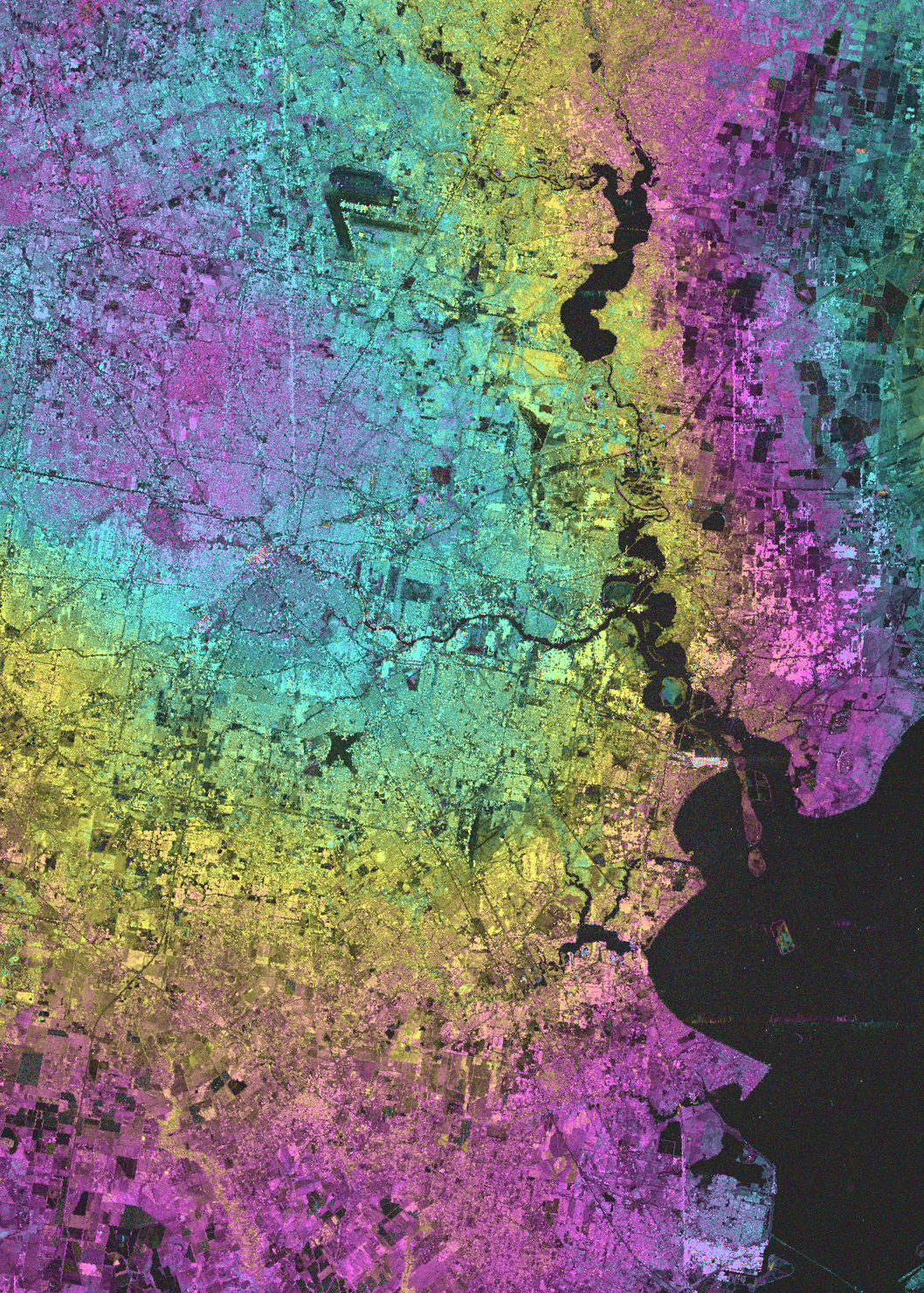 interferogram image of houston