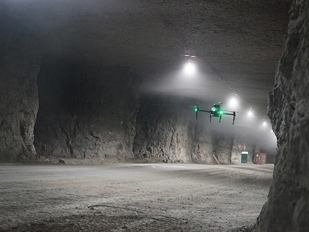 image of a drone flying with no gps - credit nasa
