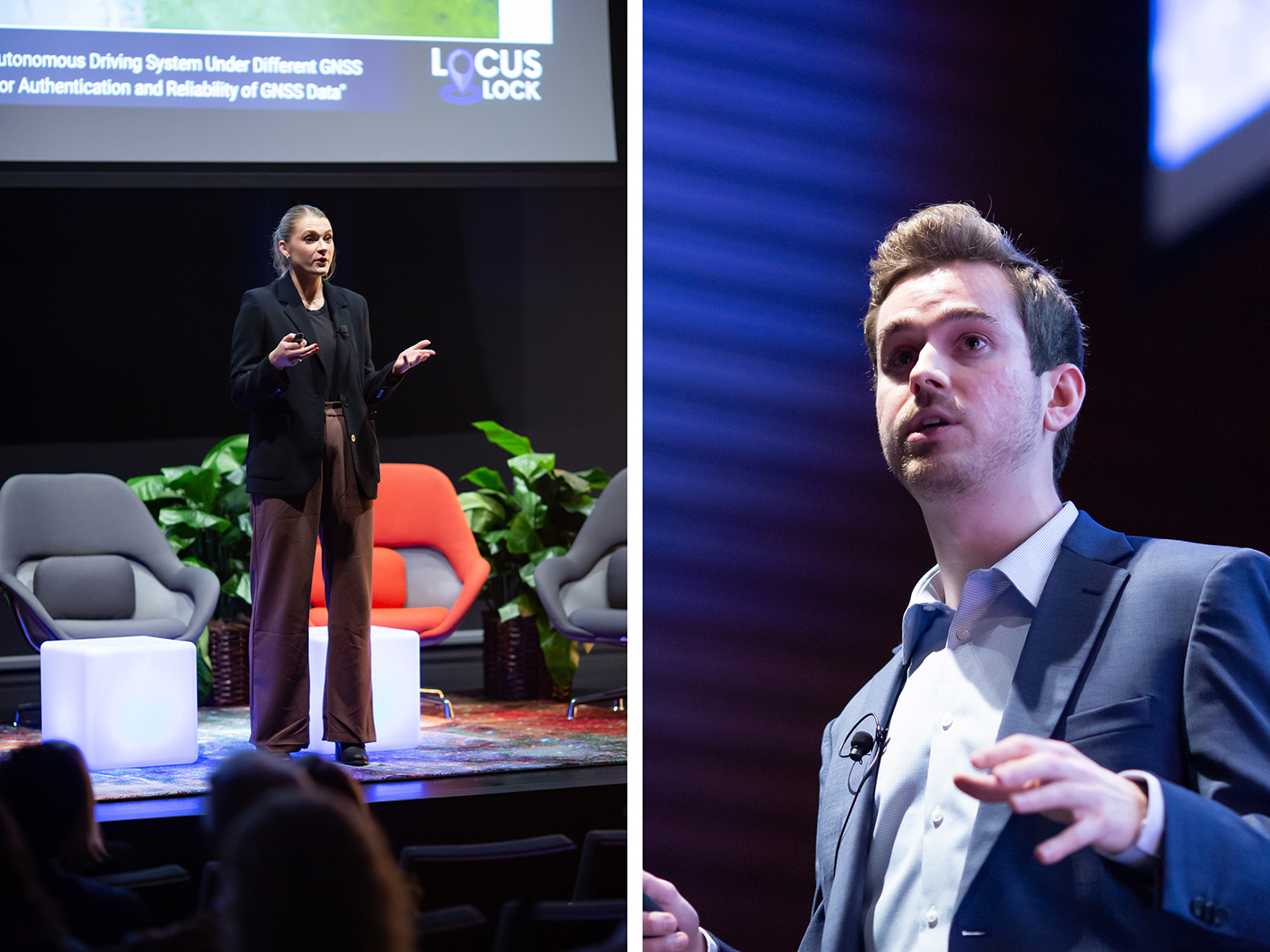 photo of students giving startup pitches at Go For Launch event