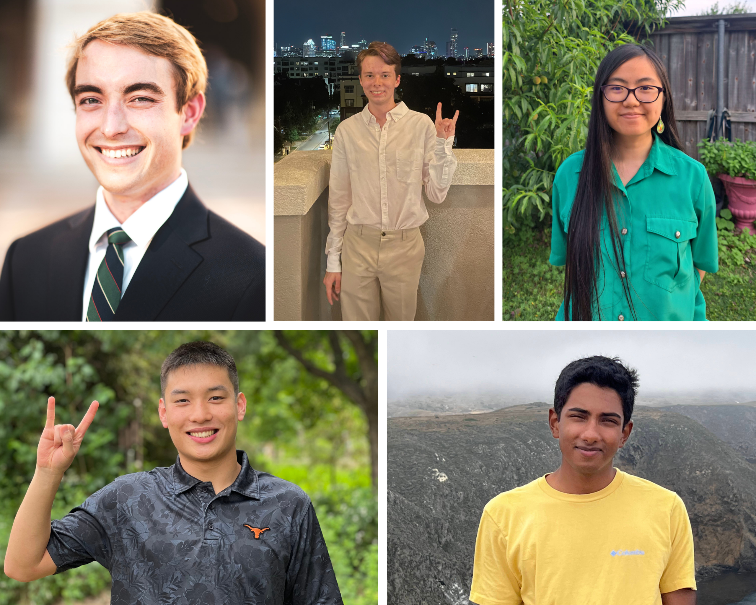 Photo collage: From left to right: Ashton Cole, Matthew Nattier, Dao Ton-Nu, Ryan Mok, Harsha Rajesh