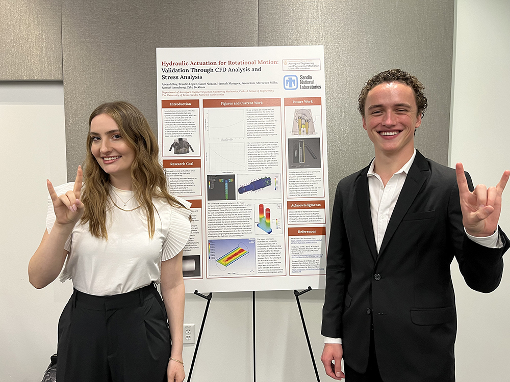Mercedes Mosconi standing in front of research poster