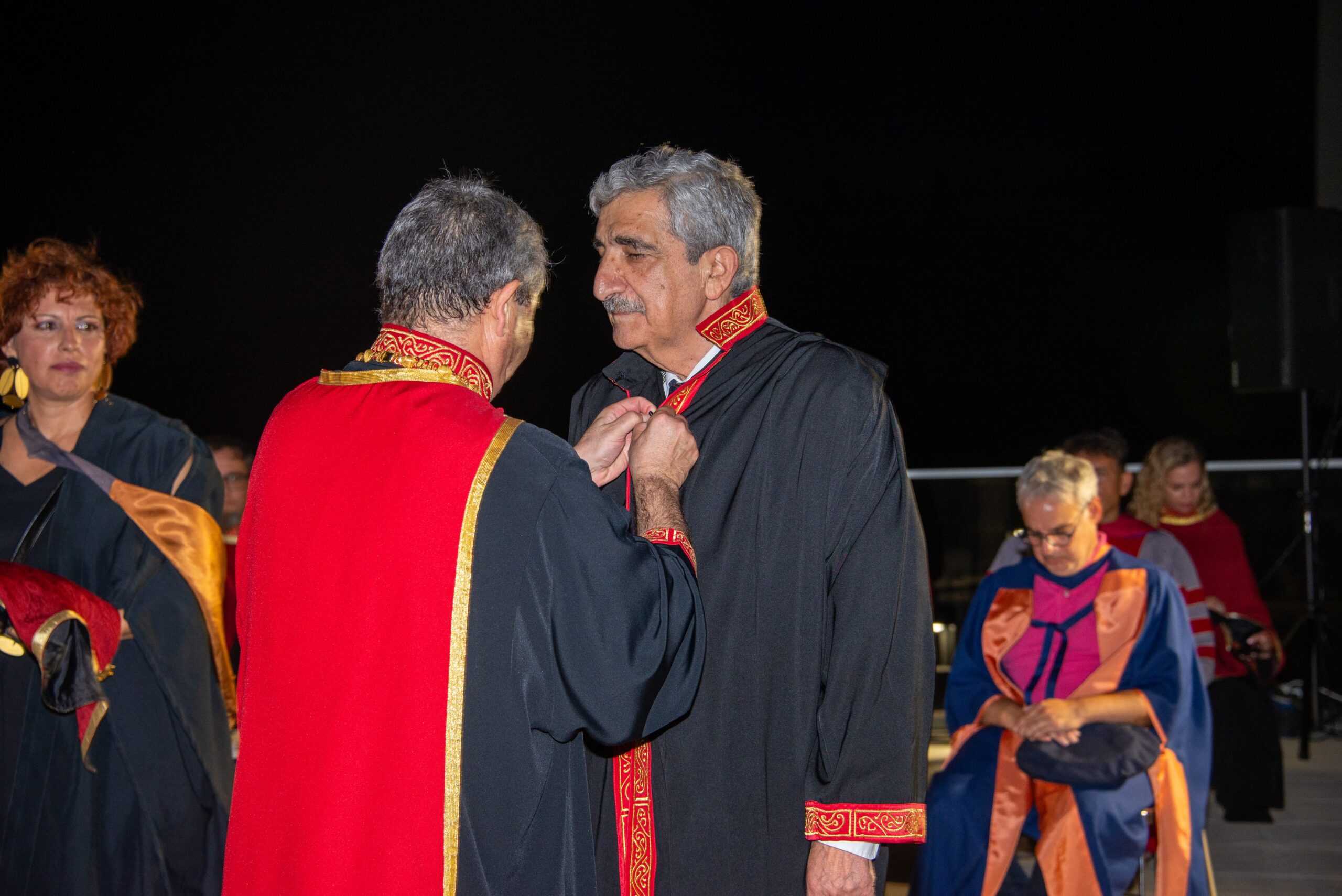Stelios Kyriakides receiving honorary doctorate from Cyprus University