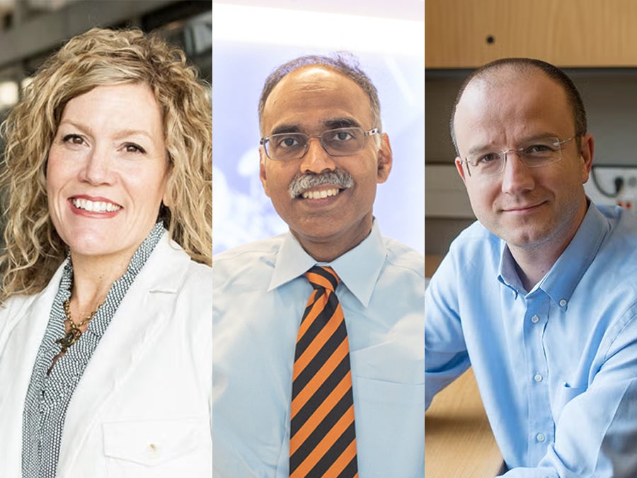 ASE Faculty award recipients, Lori Magruder, Maruthi Akella and Ufuk Topcu
