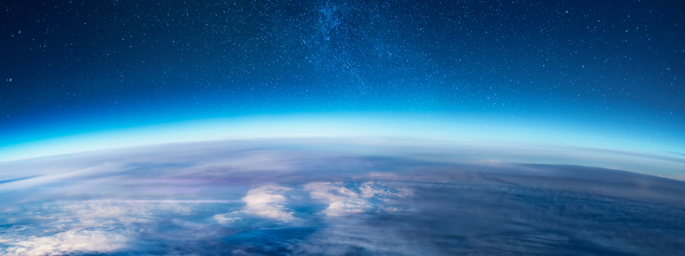 A view of the horizon line from space