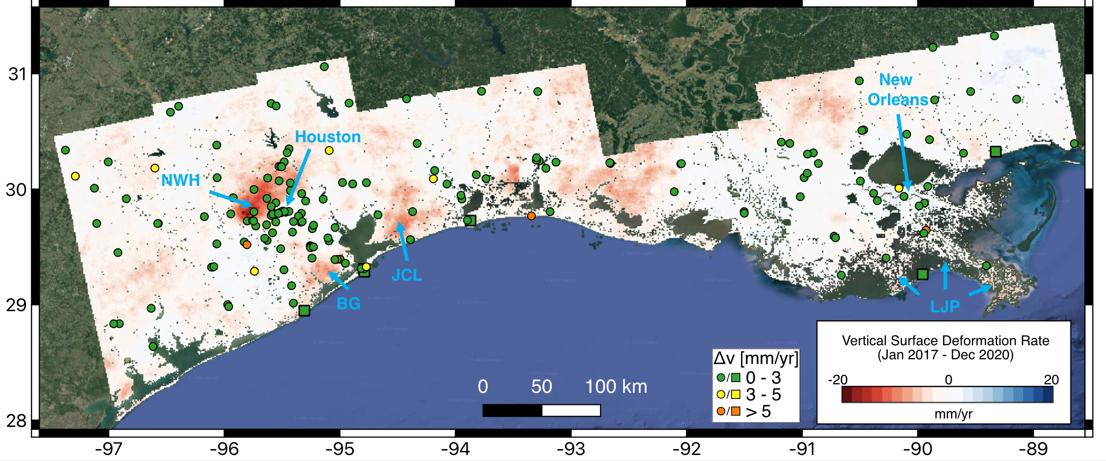 Subsidence of the Gulf Coast