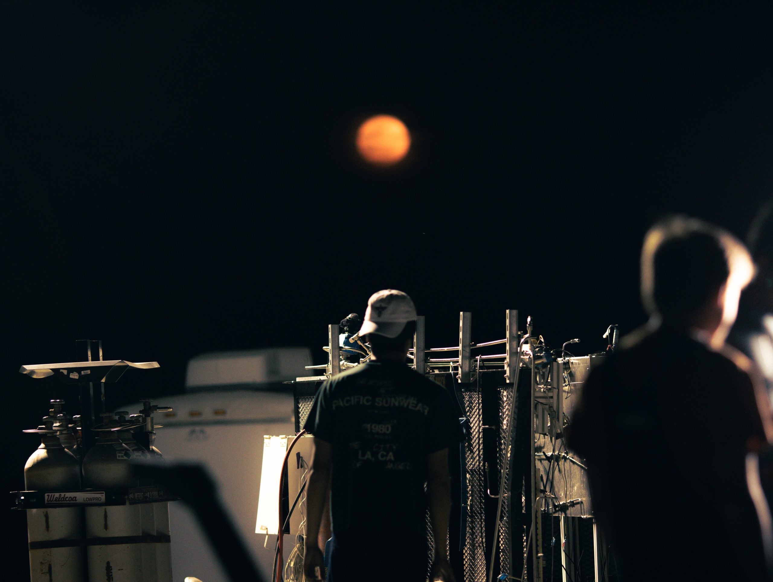 Moon rises above TREL's launch site